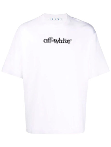 Imagem de: Camiseta Off-White Branca com Logo Central