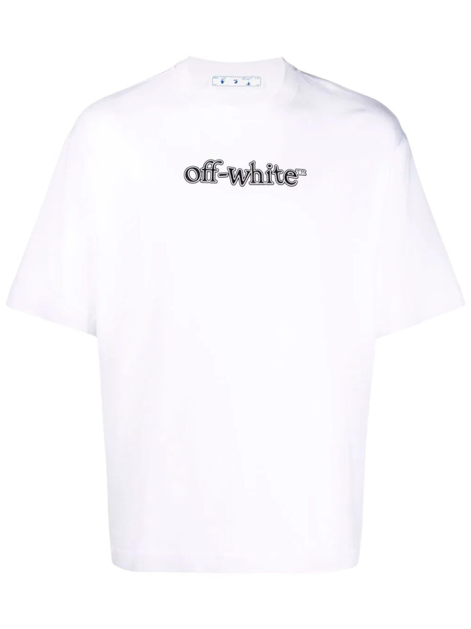 Imagem de: Camiseta Off-White Branca com Logo Central