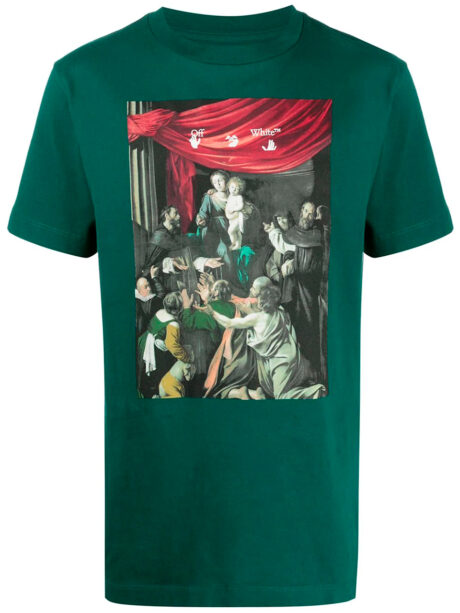 Imagem de: Camiseta Off-White Caravaggio Verde com Estampa Setas