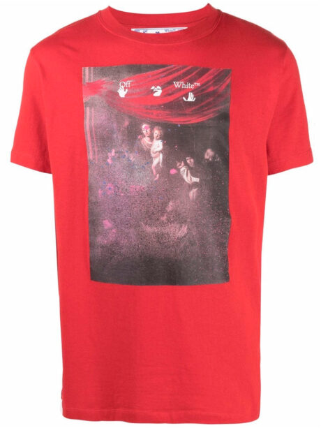 Imagem de: Camiseta Off-White Caravaggio Vermelha com Estampa Setas
