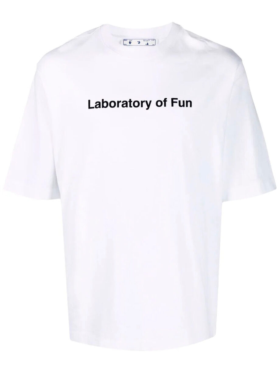 Imagem de: Camiseta Off-White Laboratory of Fun Branca