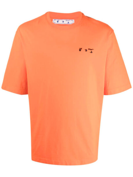 Imagem de: Camiseta Off-White Laranja Claro com Logo