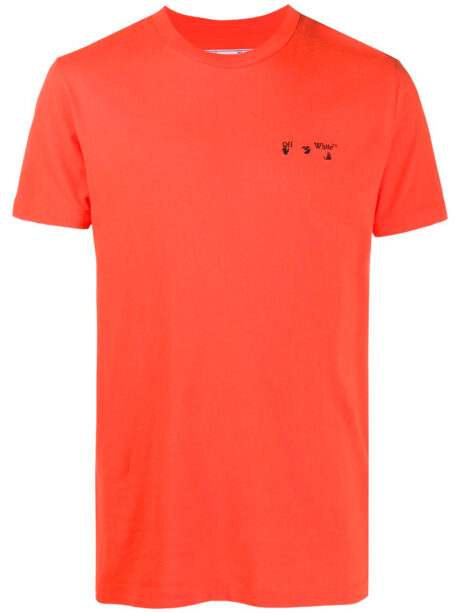 Imagem de: Camiseta Off-White Laranja com Logo