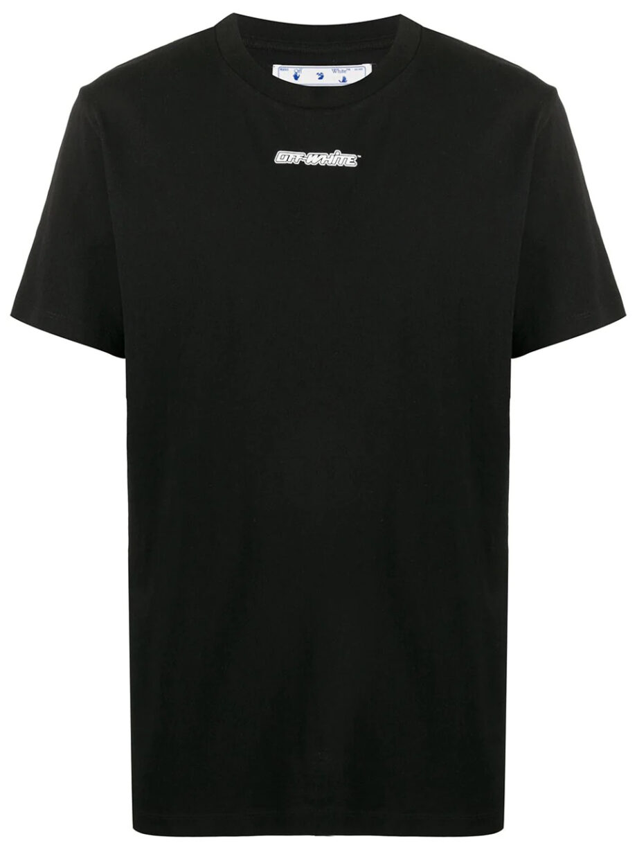 Imagem de: Camiseta Off-White Marker Arrows Preta com Estampa Azul