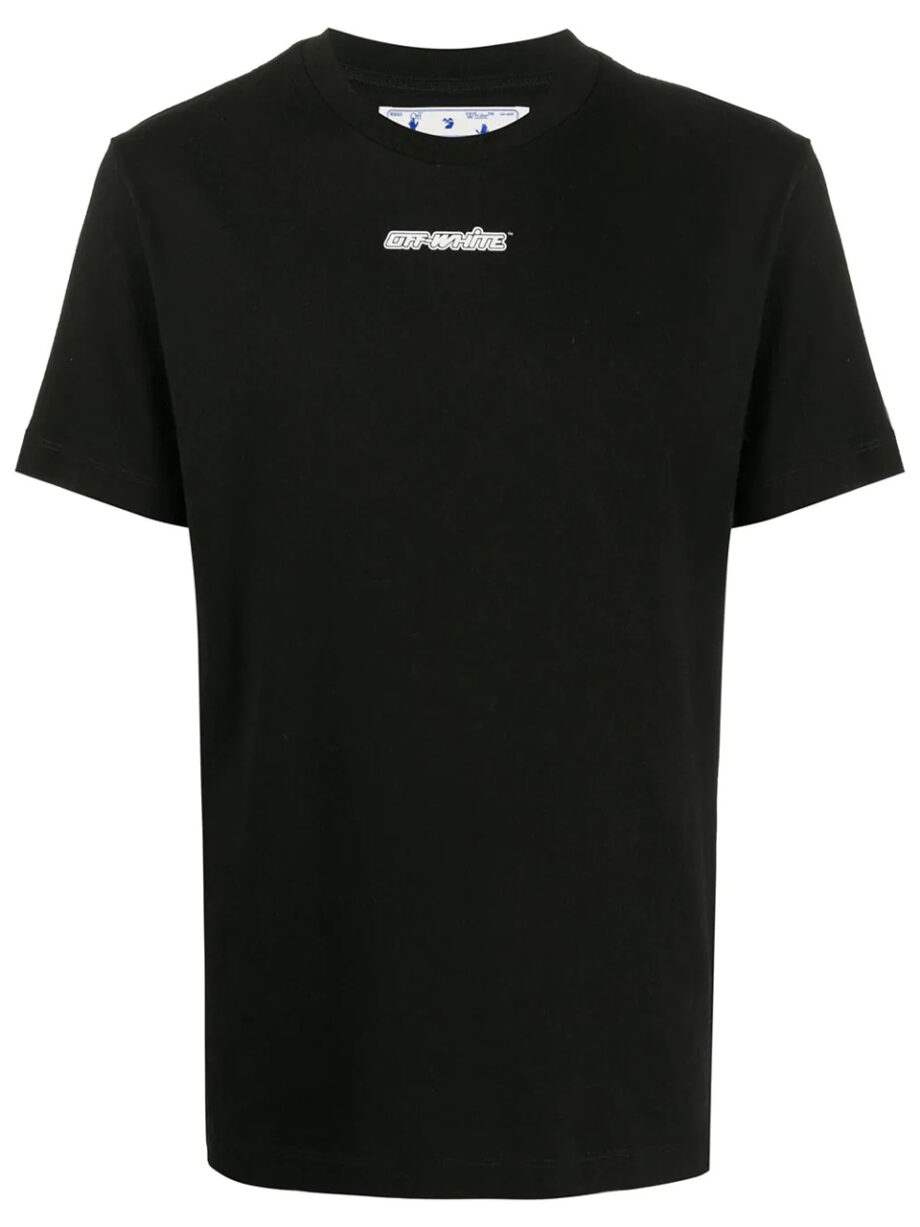 Imagem de: Camiseta Off-White Marker Arrows Preta com Estampa Rosa