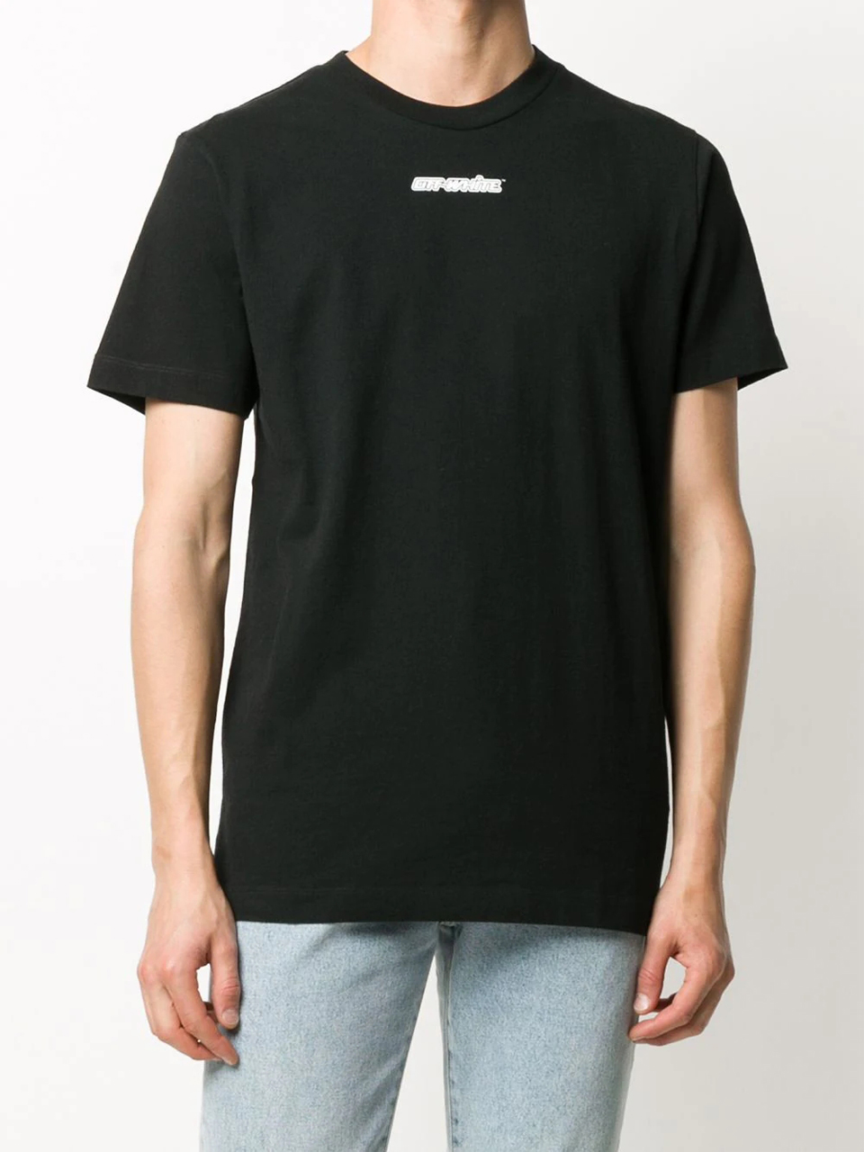 Imagem de: Camiseta Off-White Marker Arrows Preta com Estampa Rosa