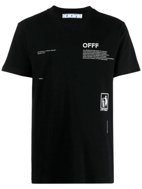 Imagem de: Camiseta Off-White Preta com Estampa Planet