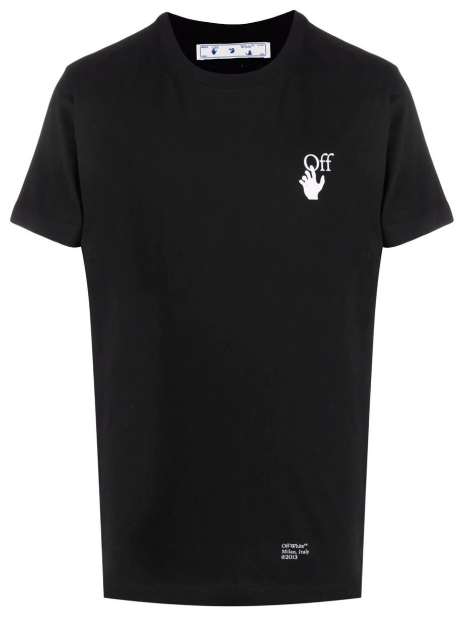 Imagem de: Camiseta Off-White Preta com Estampa Setas Caravaggio