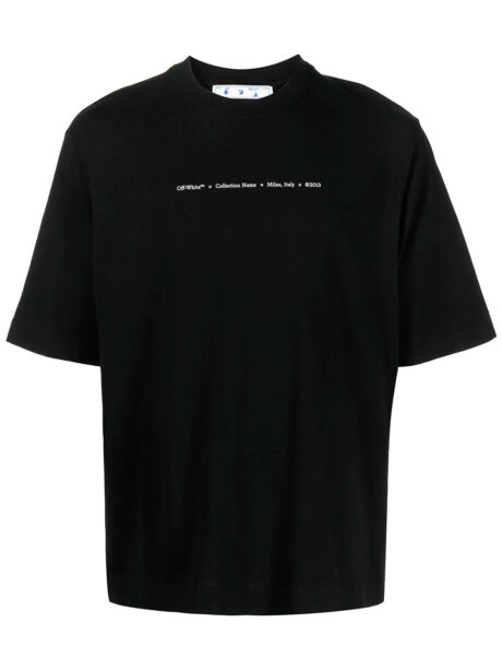 Imagem de: Camiseta Off-White Preta com Estampa Setas Pequena