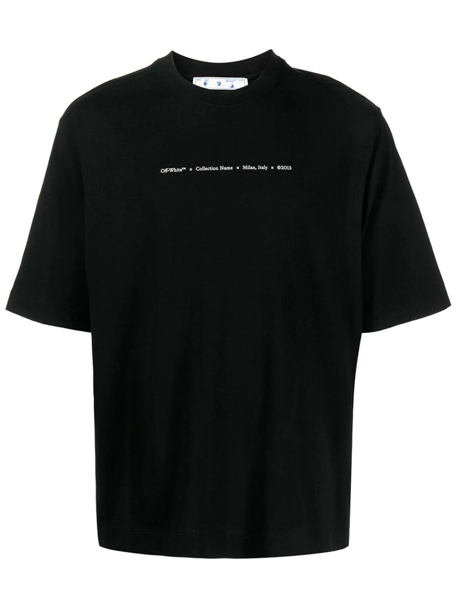 Imagem de: Camiseta Off-White Preta com Estampa Setas Pequena