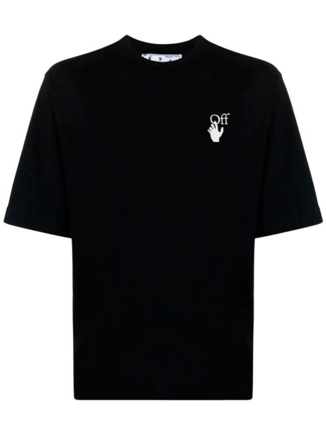 Imagem de: Camiseta Off-White Preta com Logo Hand