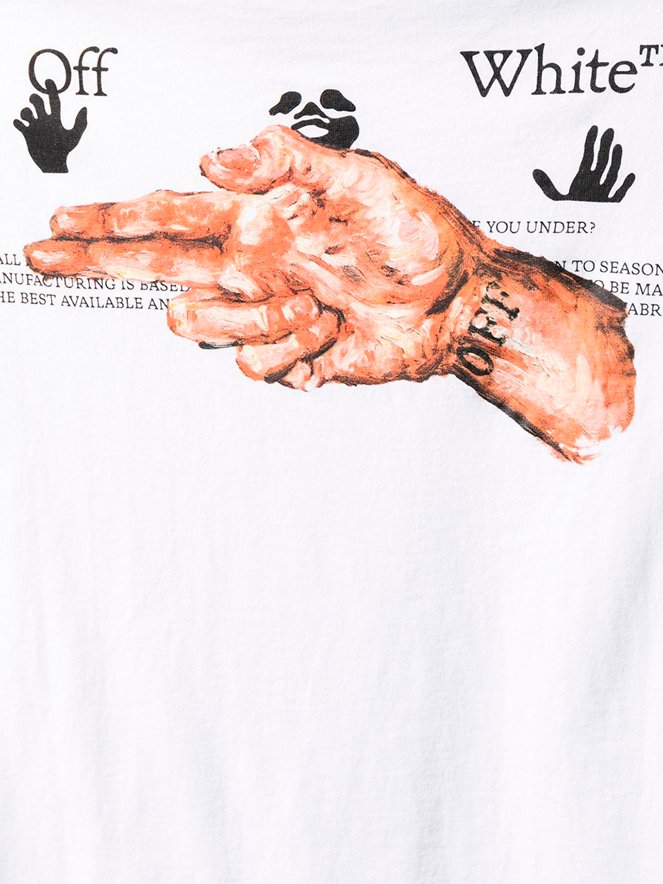 Imagem de: Camiseta Off-White Real Hand Branca