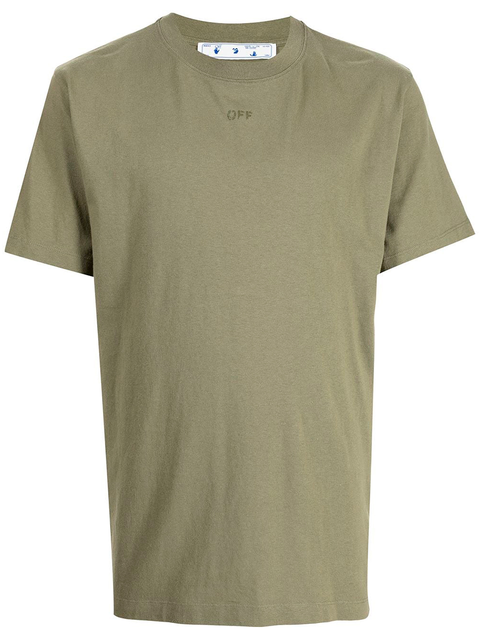 Imagem de: Camiseta Off-White Verde Musgo com Estampa Setas
