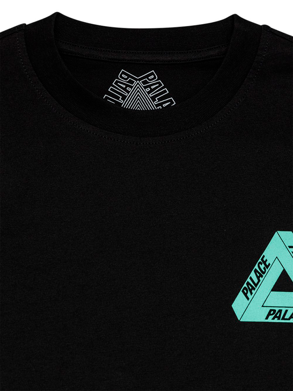 Imagem de: Camiseta Palace Preta Tri-To-Help Logo Ciano
