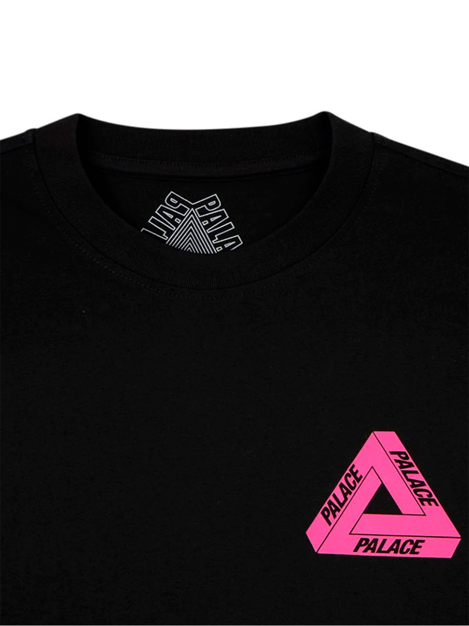 Imagem de: Camiseta Palace Preta Tri-To-Help Logo Rosa