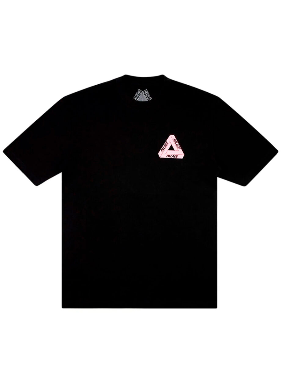 Imagem de: Camiseta Palace Preta Tri-To-Help Logo Rosa Quartzo