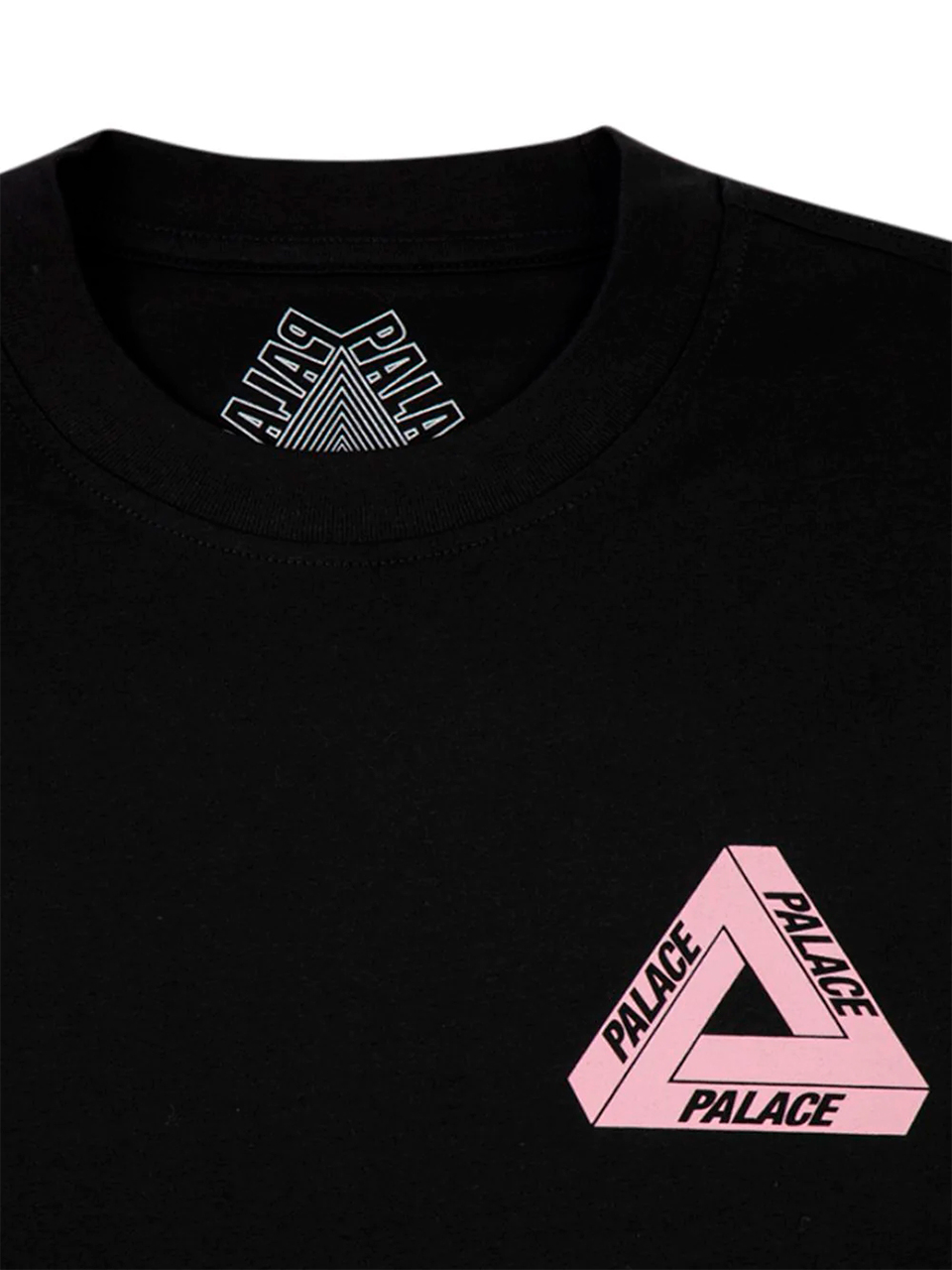 Imagem de: Camiseta Palace Preta Tri-To-Help Logo Rosa Quartzo