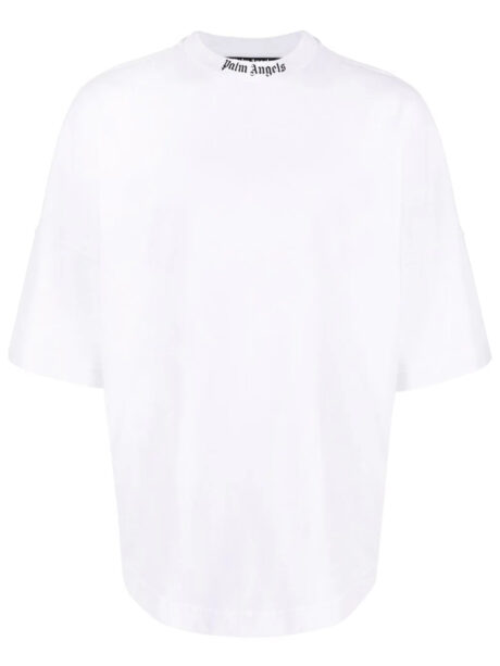 Imagem de: Camiseta Palm Angels Branca com Estampa Posterior