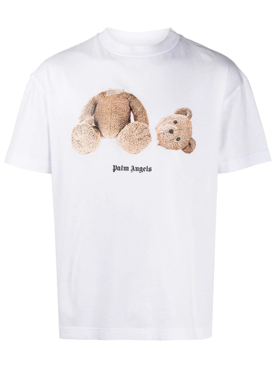 Imagem de: Camiseta Palm Angels Branca Estampa Urso