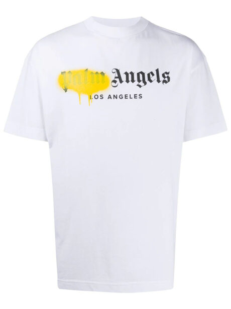Imagem de: Camiseta Palm Angels Branca Los Angeles com Logo