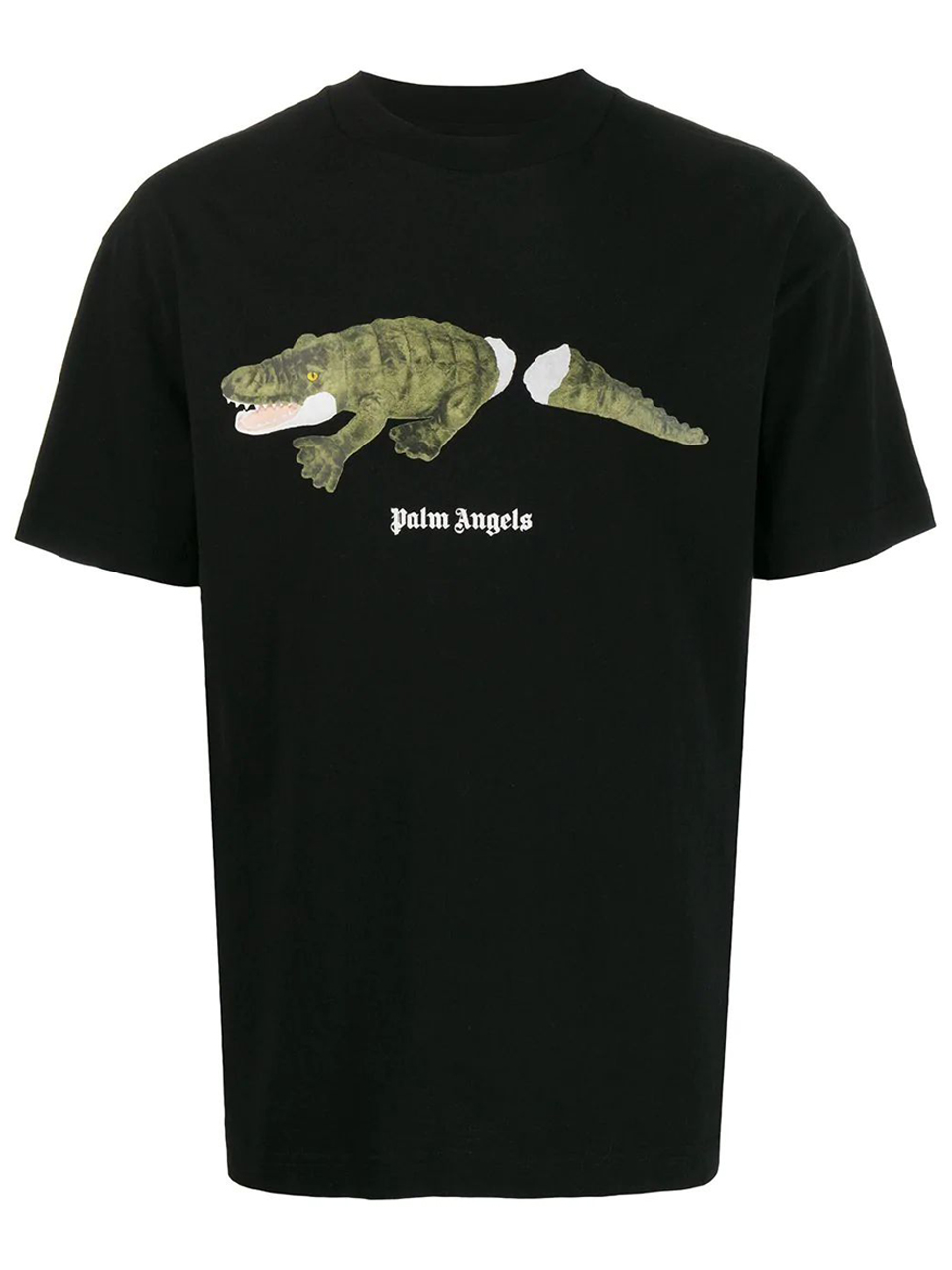 Imagem de: Camiseta Palm Angels Crocodilo Preta com Logo