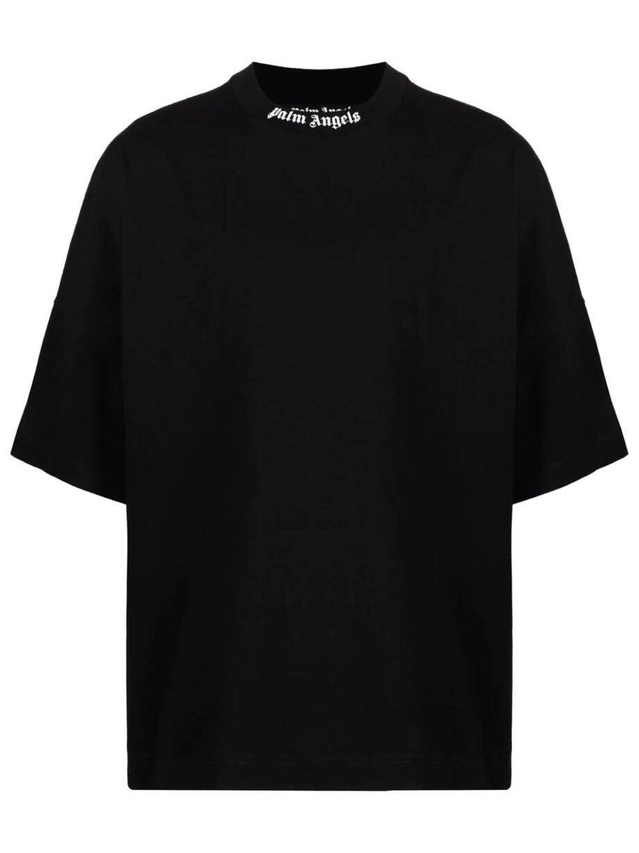 Imagem de: Camiseta Palm Angels Preta com Estampa Posterior