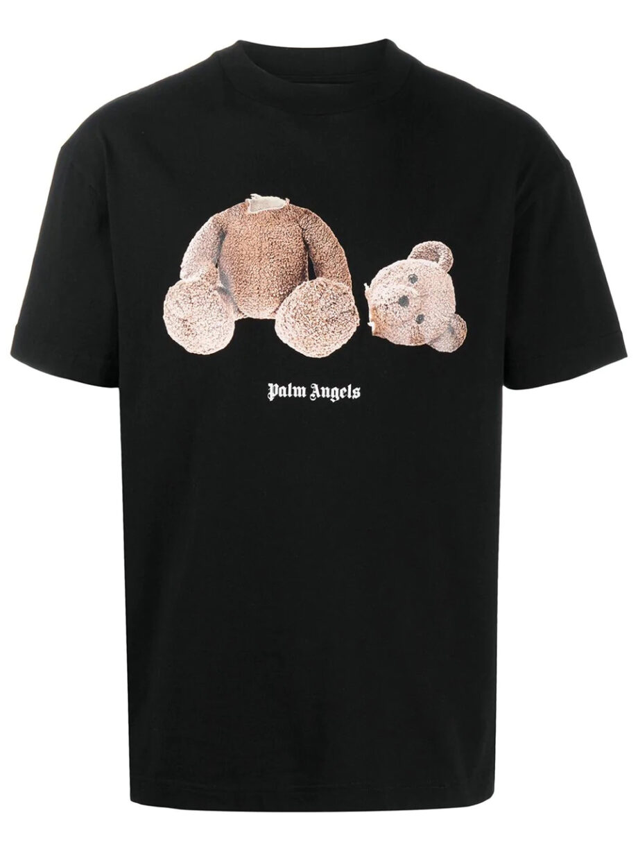 Imagem de: Camiseta Palm Angels Preta Estampa Urso