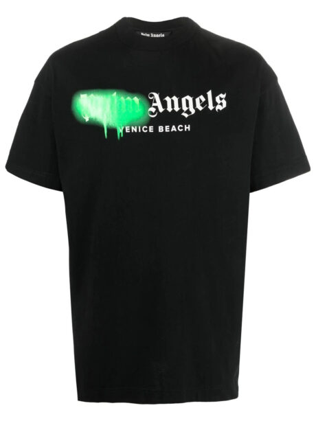 Imagem de: Camiseta Palm Angels Venice Preta com Logo
