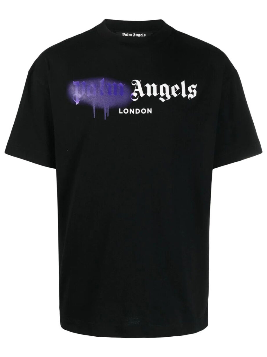 Imagem de: Camiseta Palm Angels Preta London com Logo