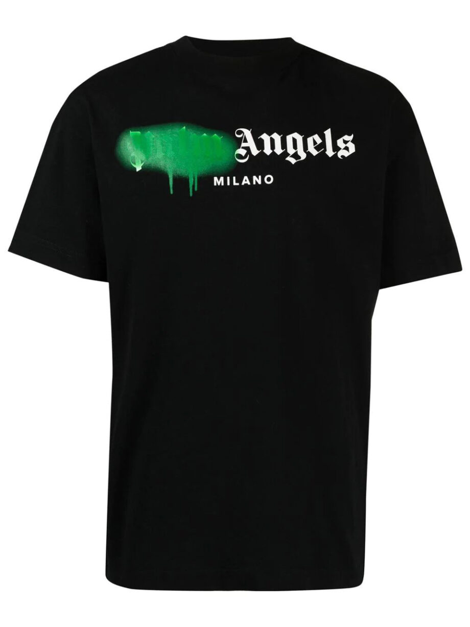 Imagem de: Camiseta Palm Angels Preta Milano com Logo