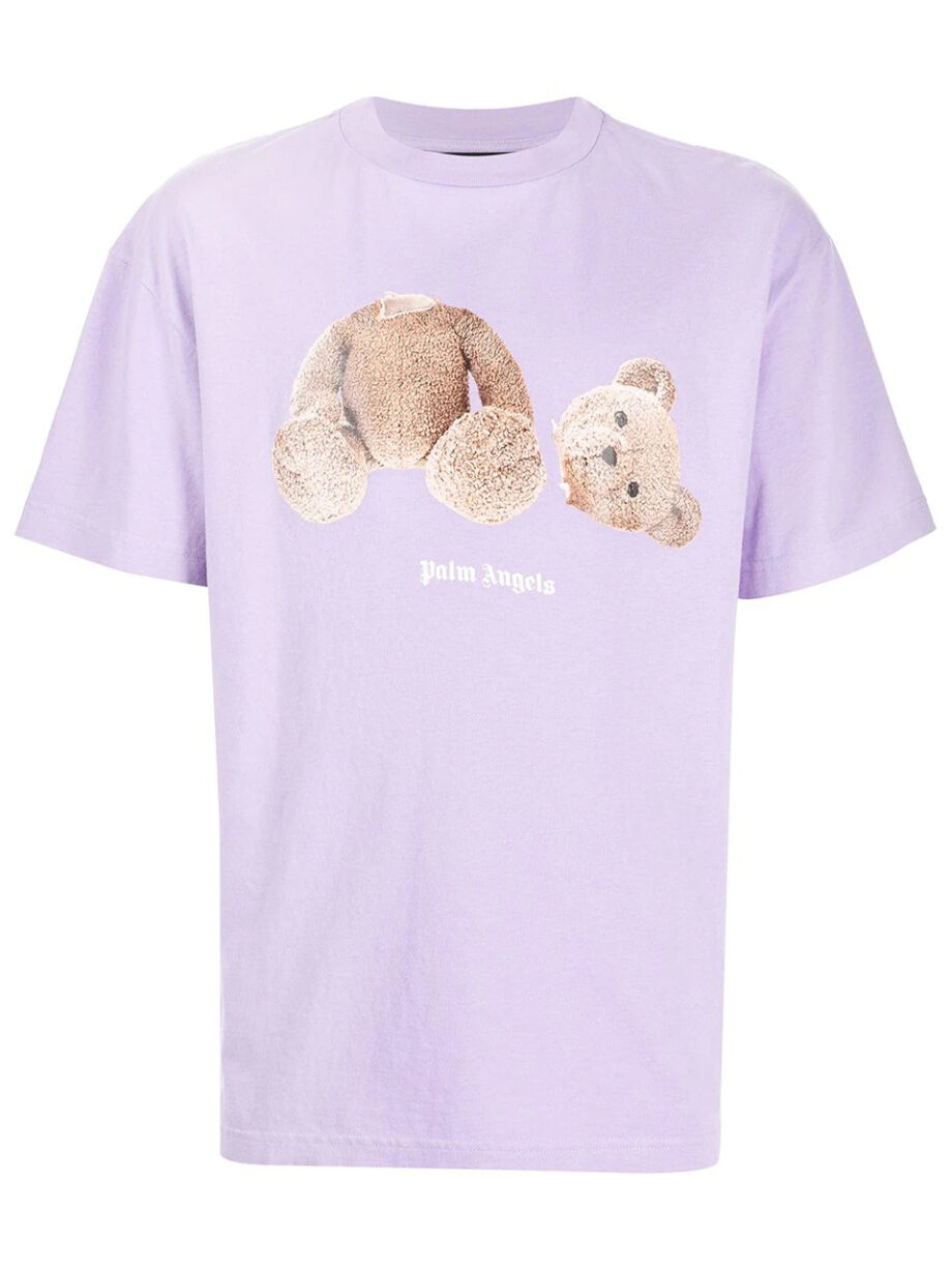 Imagem de: Camiseta Palm Angels Rosa Estampa Urso