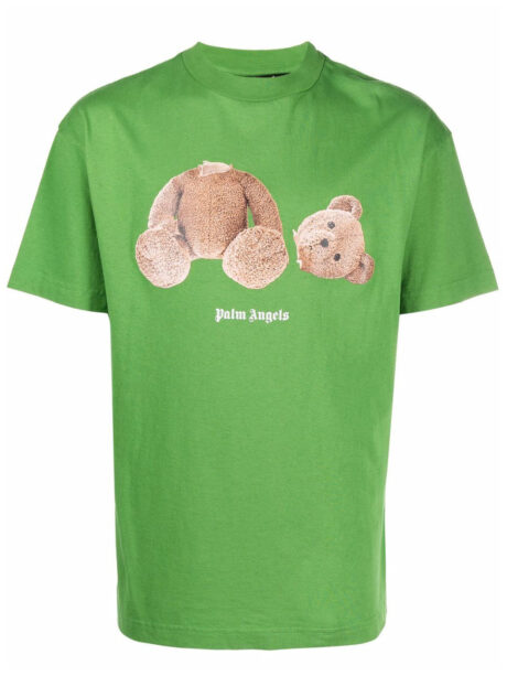 Imagem de: Camiseta Palm Angels Verde Estampa Urso