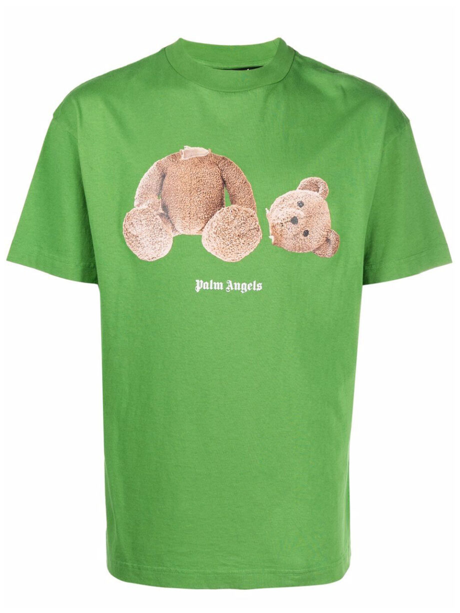 Imagem de: Camiseta Palm Angels Verde Estampa Urso