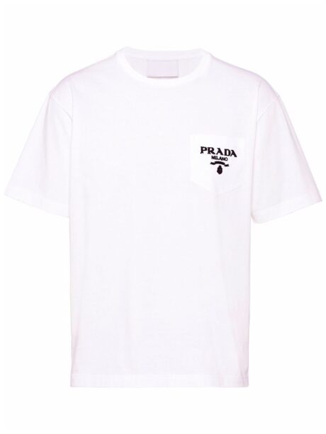 Imagem de: Camiseta Prada Branca com Logo Milano