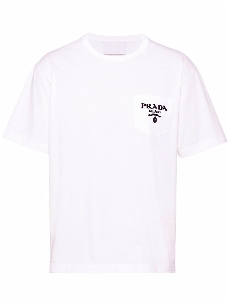Imagem de: Camiseta Prada Branca com Logo Milano
