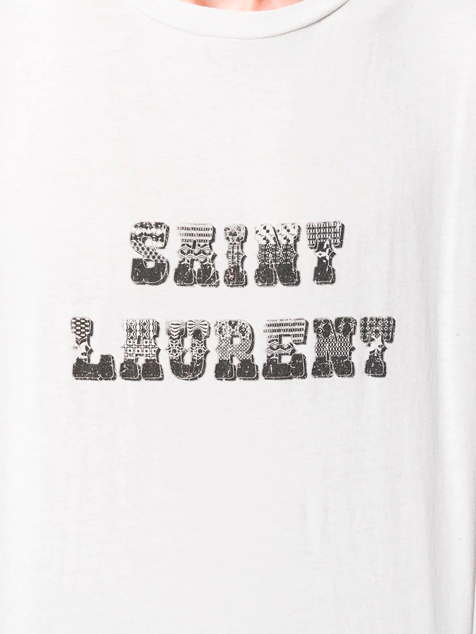Imagem de: Camiseta Saint Laurent Branca com Estampa