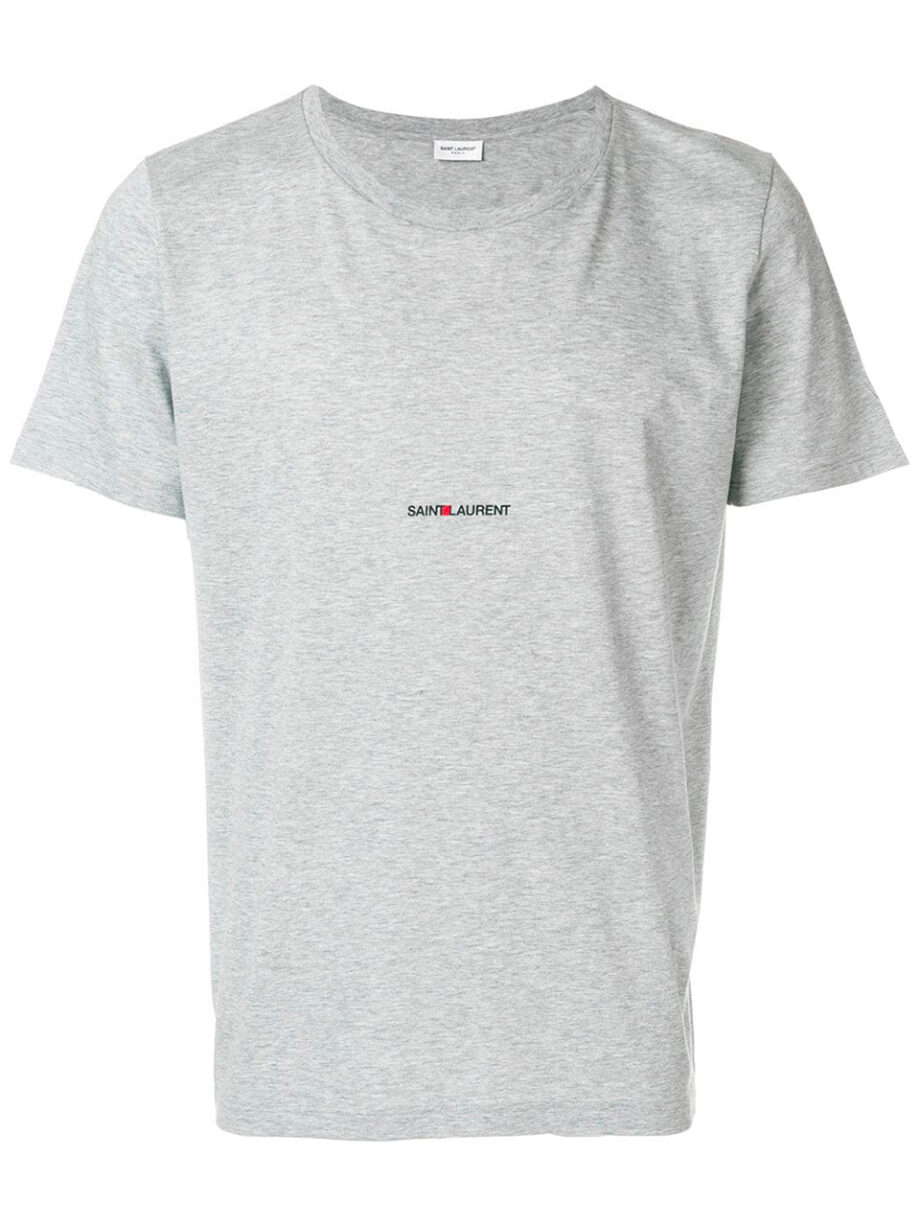 Imagem de: Camiseta Saint Laurent Cinza com Logo