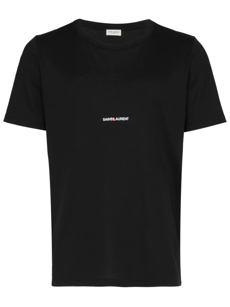 Imagem de: Camiseta Saint Laurent Preto com Logo