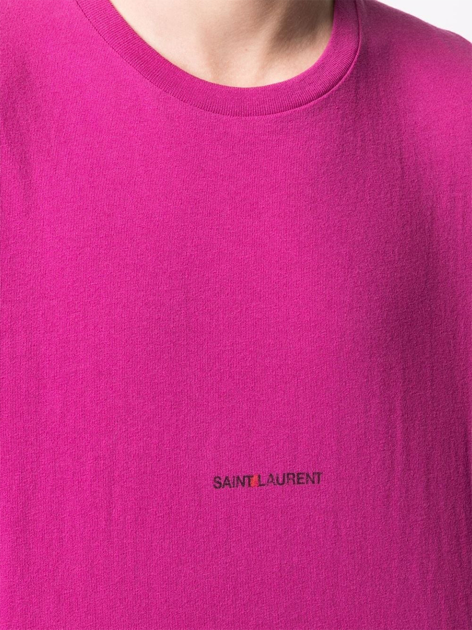 Imagem de: Camiseta Saint Laurent Rosa com Logo