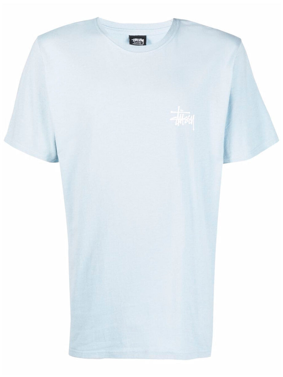 Imagem de: Camiseta Stussy Azul com Logo