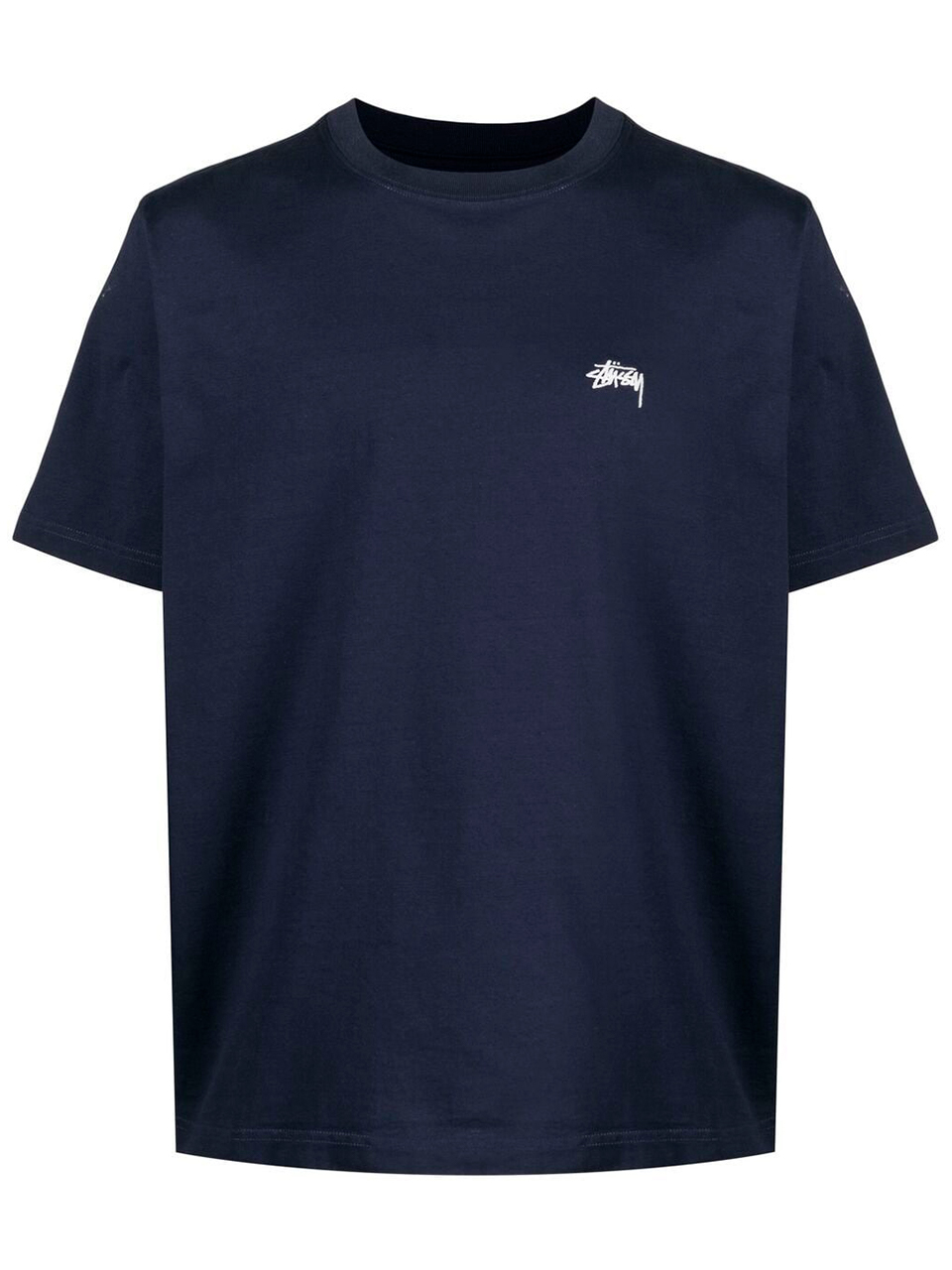 Imagem de: Camiseta Stussy Azul com Logo Bordado
