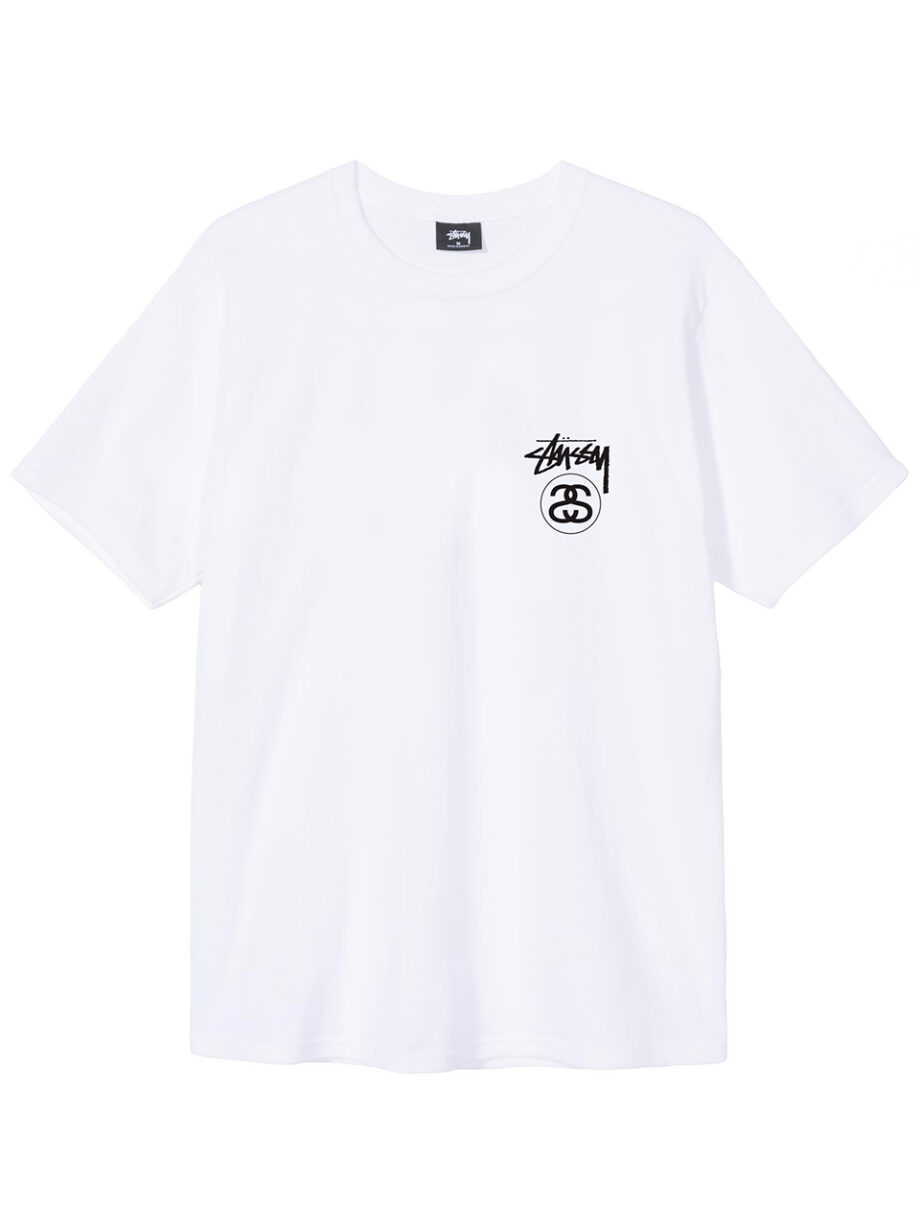 Imagem de: Camiseta Stussy Branca Stock Link