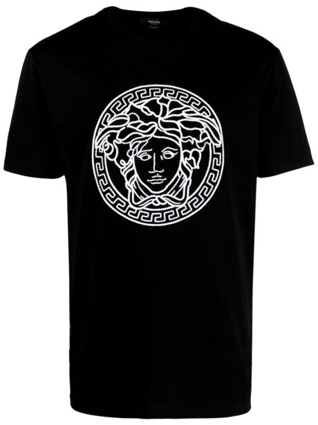 Imagem de: Camiseta Versace Preta com Estampa Medusa