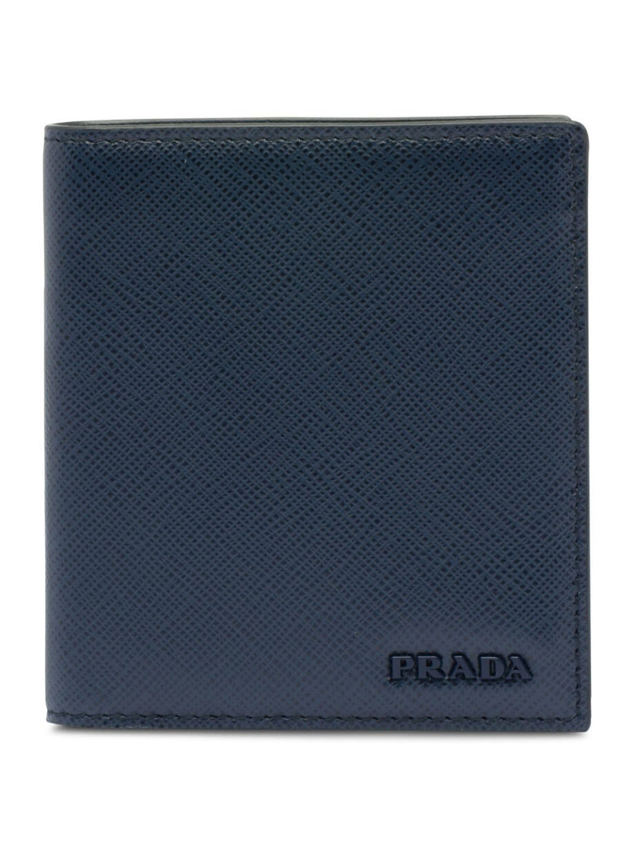 Imagem de: Carteira Prada Saffiano de Couro Azul
