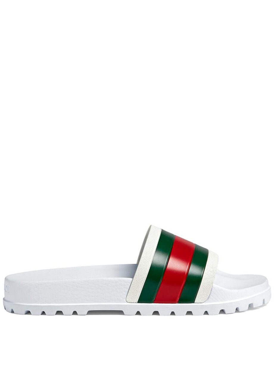 Imagem de: Chinelo Gucci Slide Branco com Faixa Web