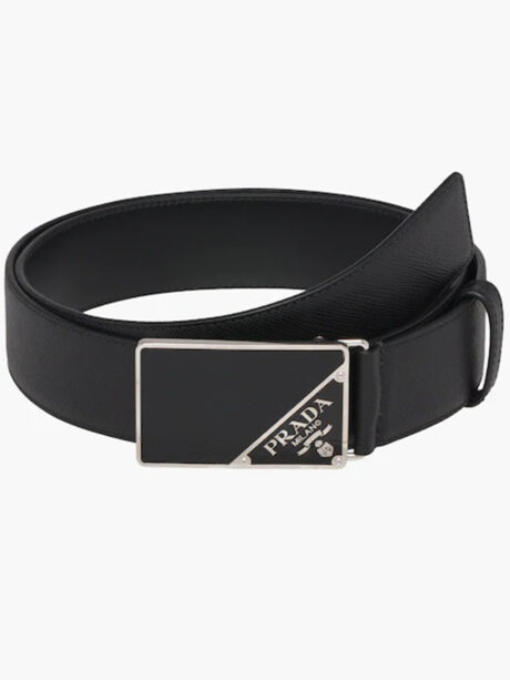 Imagem de: Cinto Prada Preto Couro Saffiano