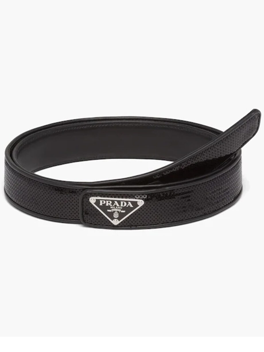 Imagem de: Cinto Prada Preto com Paetês