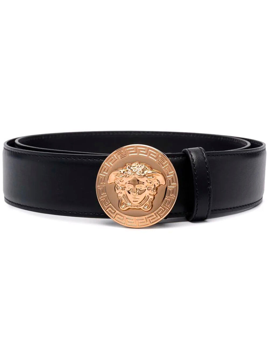 Imagem de: Cinto Versace de Couro com Medusa Preto