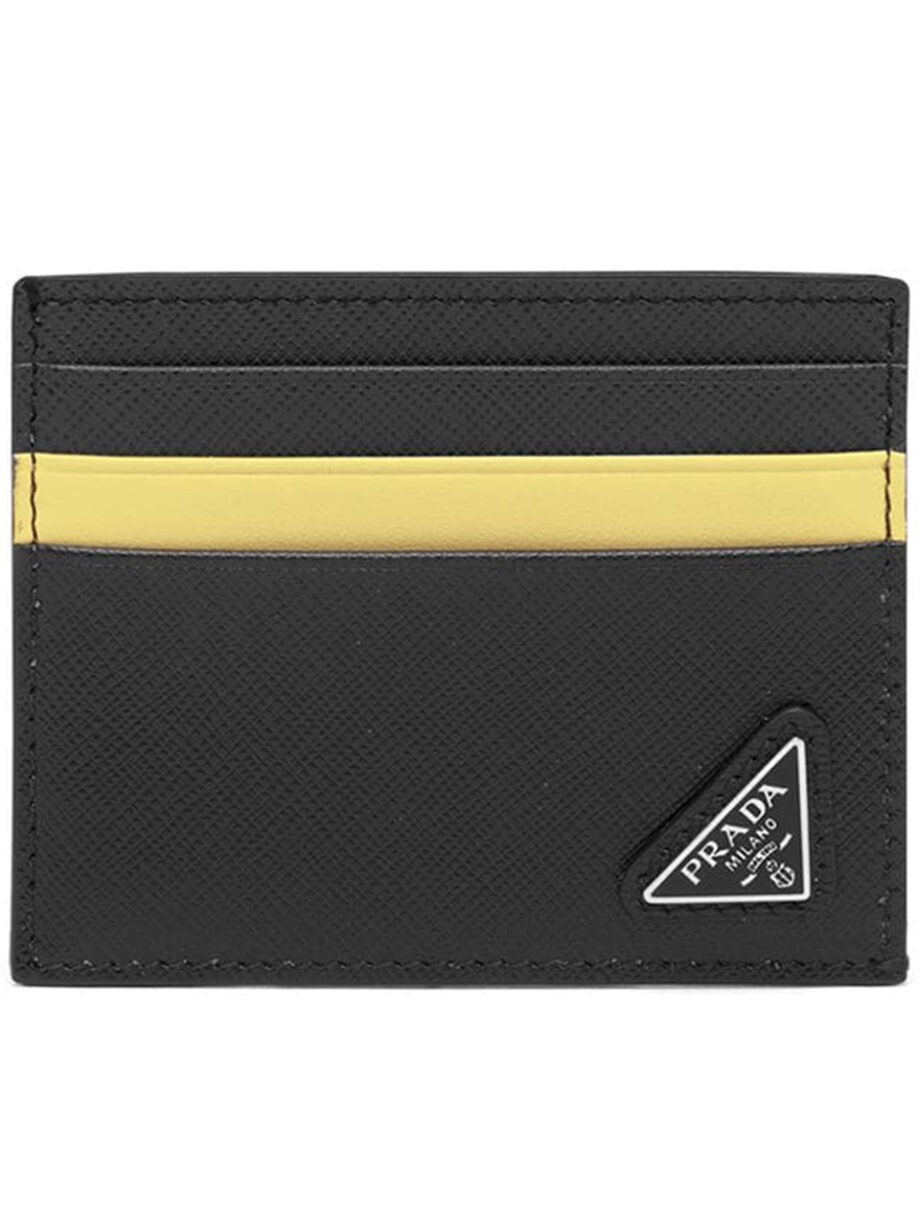 Imagem de: Porta-cartões Prada Preto Bicolor