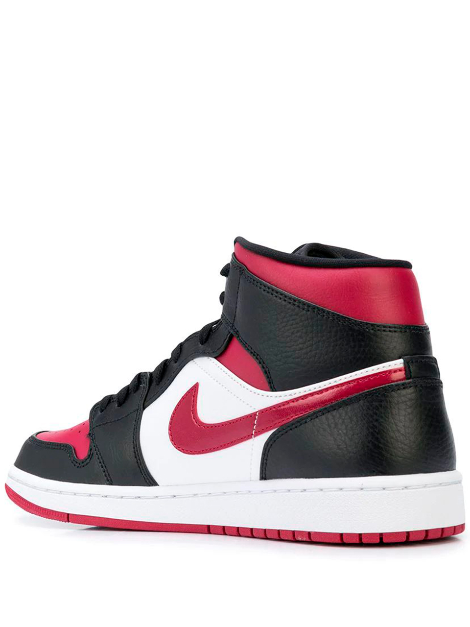 Imagem de: Tênis Nike Air Jordan 1 Mid Branco e Vermelho